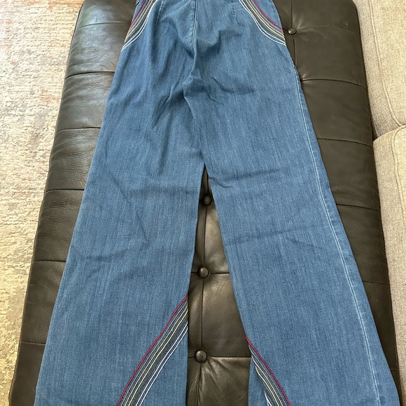 Stitched Retro Bellbottom Jeans - Picture 3 of 5